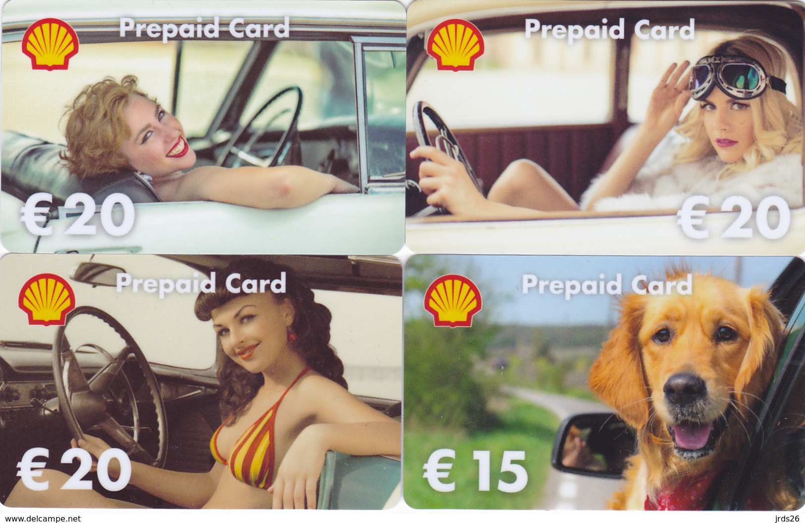 4  Gift Cards  - - -  Shell Germany - - - 3 Sexy Girls, 1 Dog - Gift Cards