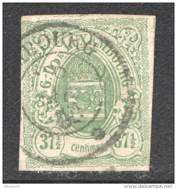 Luxembourg  Armoiries 37&frac12; Cent  No 10 Oblitéré - 1859-1880 Armoiries