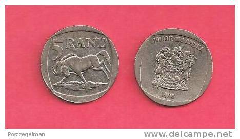 SOUTH AFRICA  1996 Nicely Used 5 Rand Coin Nr. 140, C1324 - Zuid-Afrika