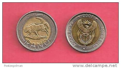 SOUTH AFRICA  2007 Nicely Used 5 Rand Coin Nr. 166C - Zuid-Afrika