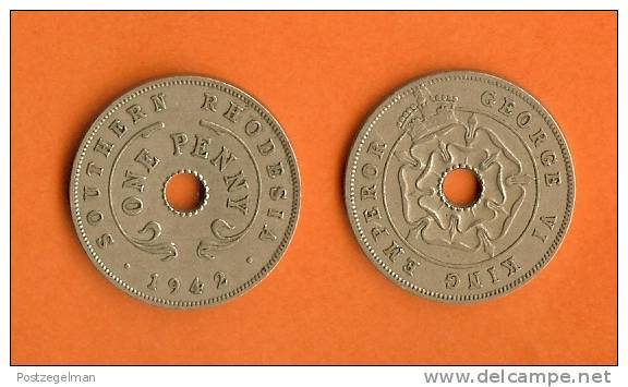 RHODESIA 1940-1942 1 Penny Copper Nickel KM8 - Rhodesia