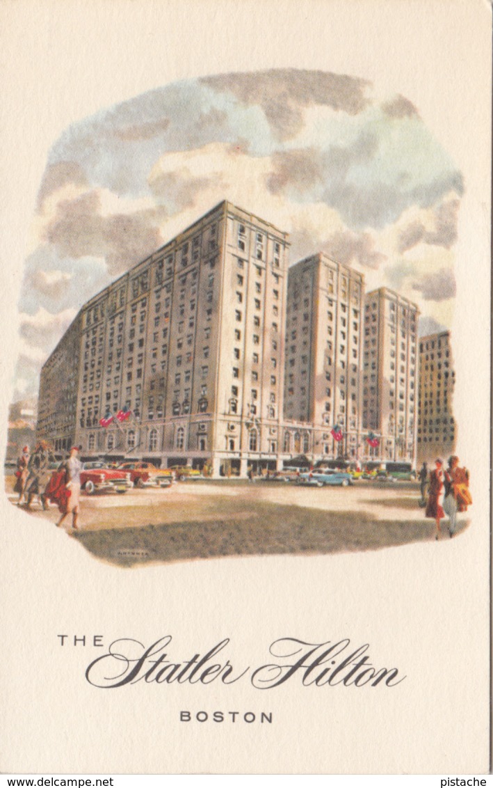 Boston Mass. - Statler Hilton Hotel - VG Condition - Unused - 2 Scans - Hotels & Restaurants