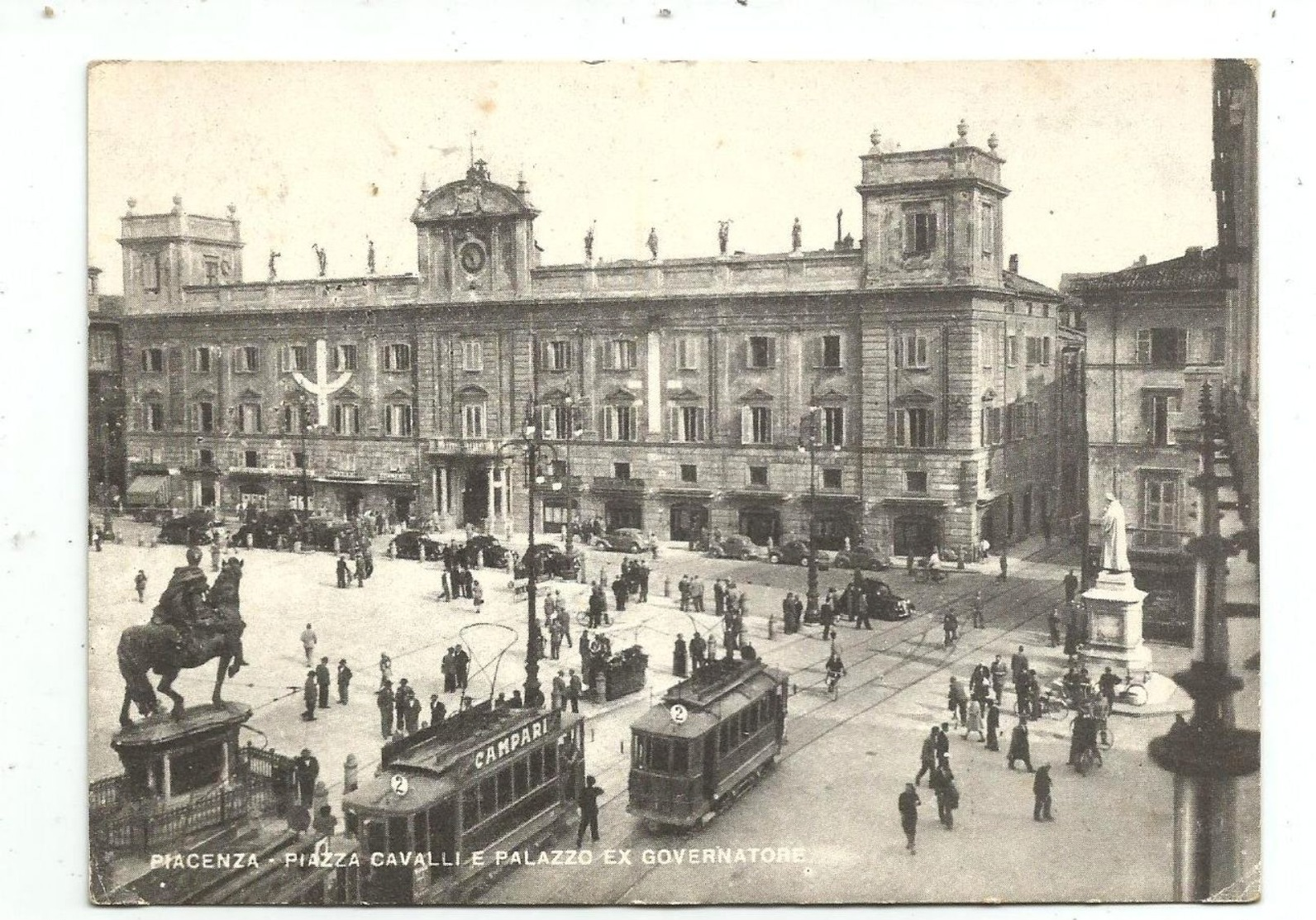 P  85) PIACENZA - PIAZZA CAVALLI VG 1958 - Piacenza