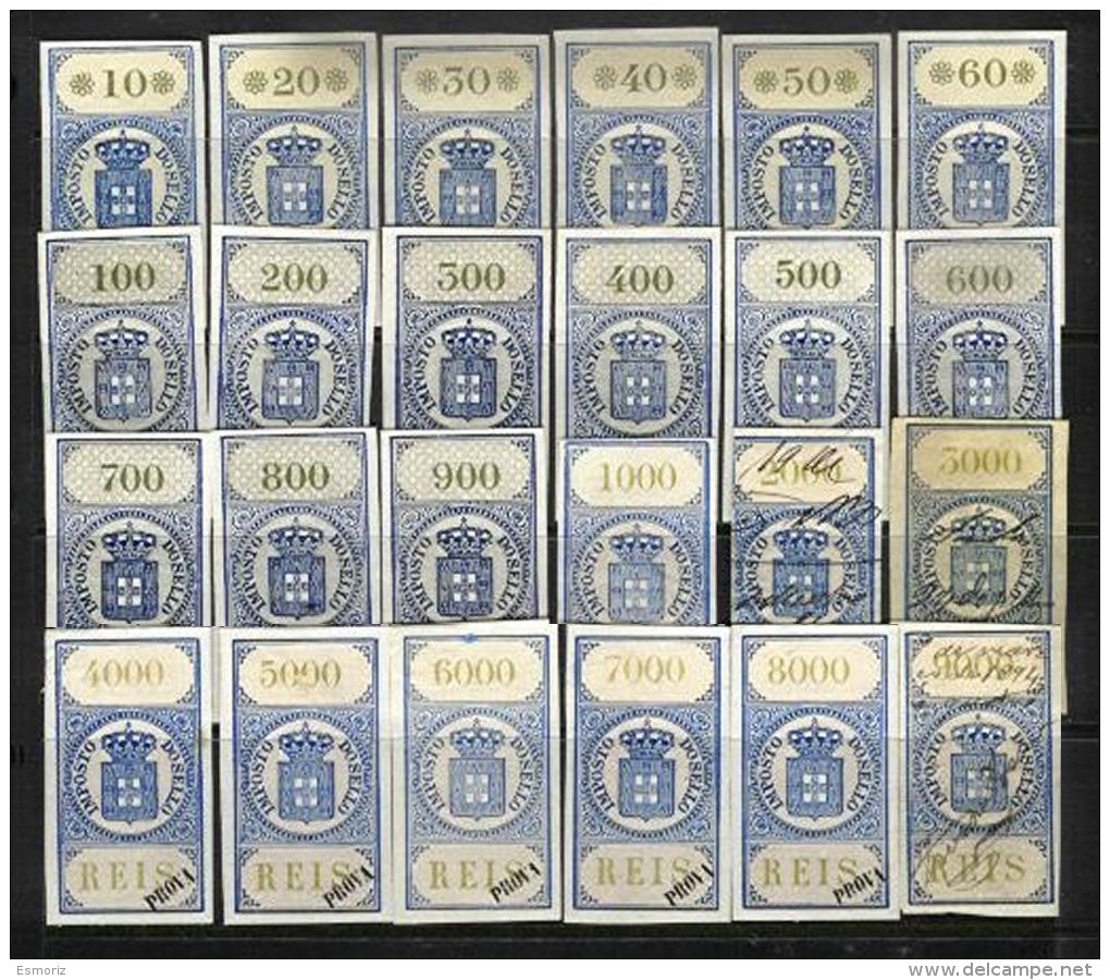 AZORES, Stamp Duty, PB 34/57, (*) MNG, F/VF, Cat. &euro; 390 - Nuevos