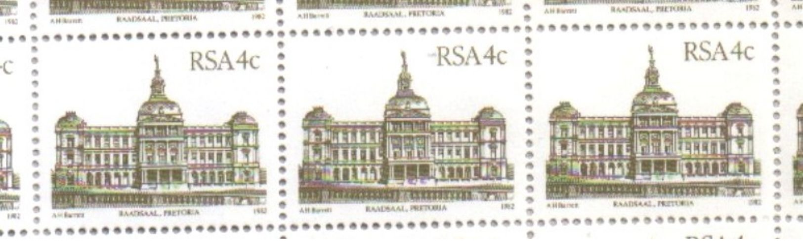 South Africa 1982 Sheet 4c Buildings Set Raadsaal Pretoria MNH Stamps - Blocs-feuillets