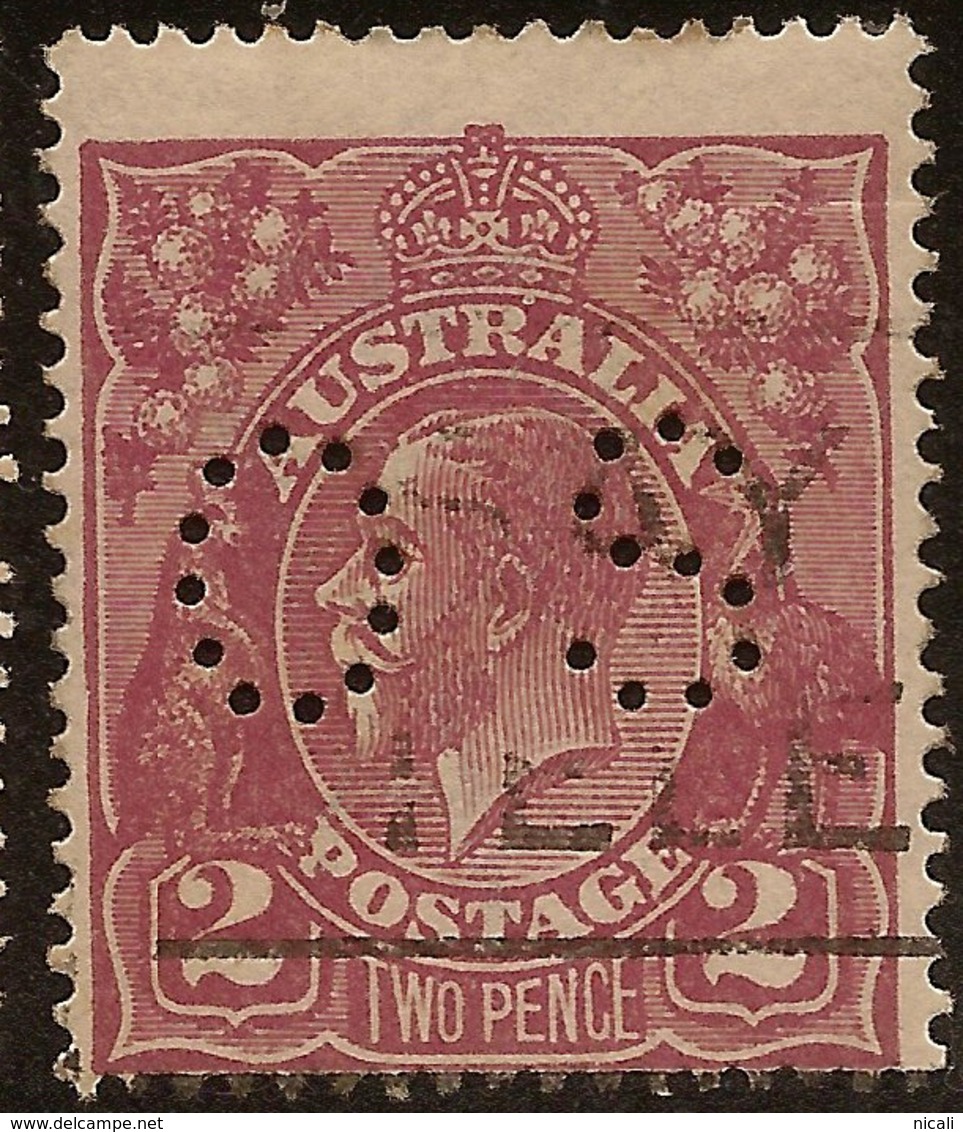 AUSTRALIA 1924 2d KGV OS SG O81 U #AIO453 - Service