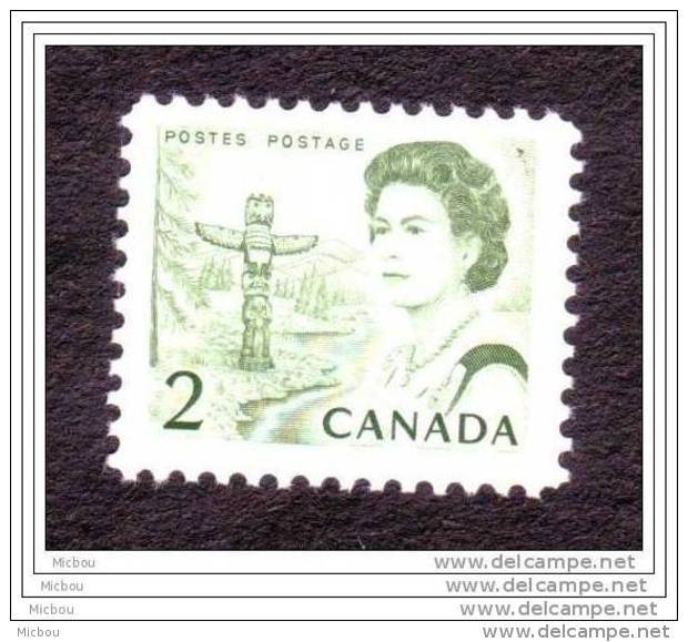 Canada, 1967, #455, Totem, Indien D'amérique, Amérindien, Amerindian, Élizabeth II - Familles Royales