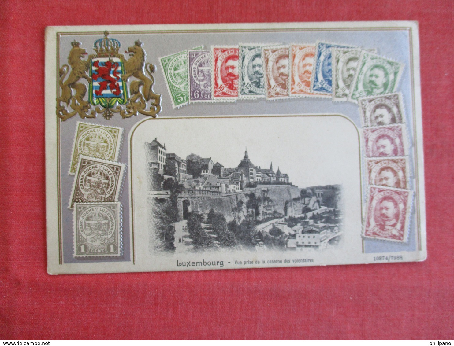 Luxembourg-Ville-Total-View-old-vintage-embossed-postcard  Ref 2909 - Other & Unclassified