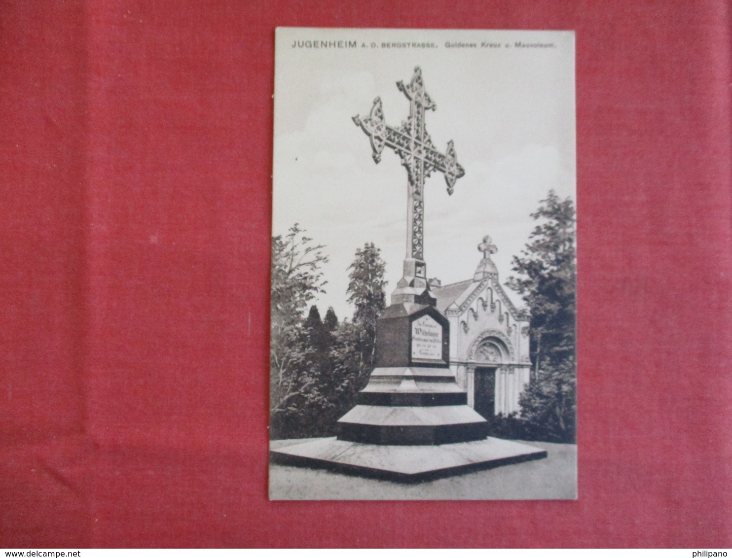 Germany AK Jugenheim A. D. Bergstrasse Goldenes Kreuz Und Mausoleum   Ref 2910 - Other & Unclassified