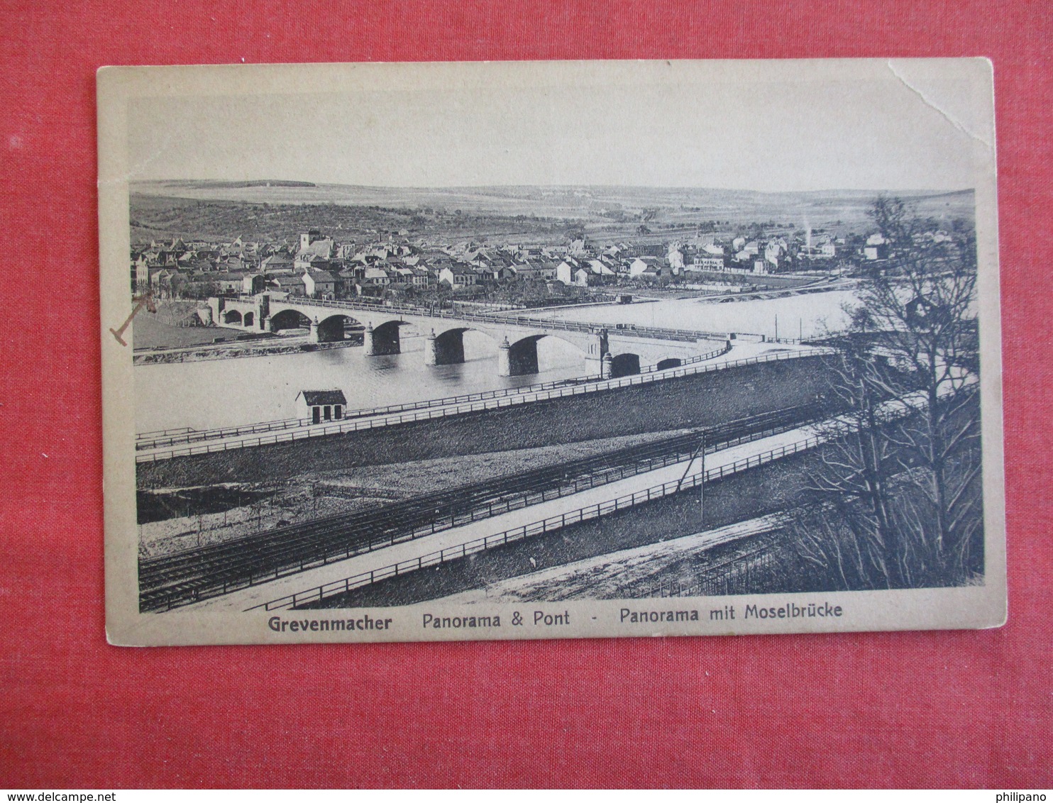 Luxembourg-Grevenmacher-Greiwemaacher-Panorama-Pont-circa-1930 Ref 2910 - Troisvièrges