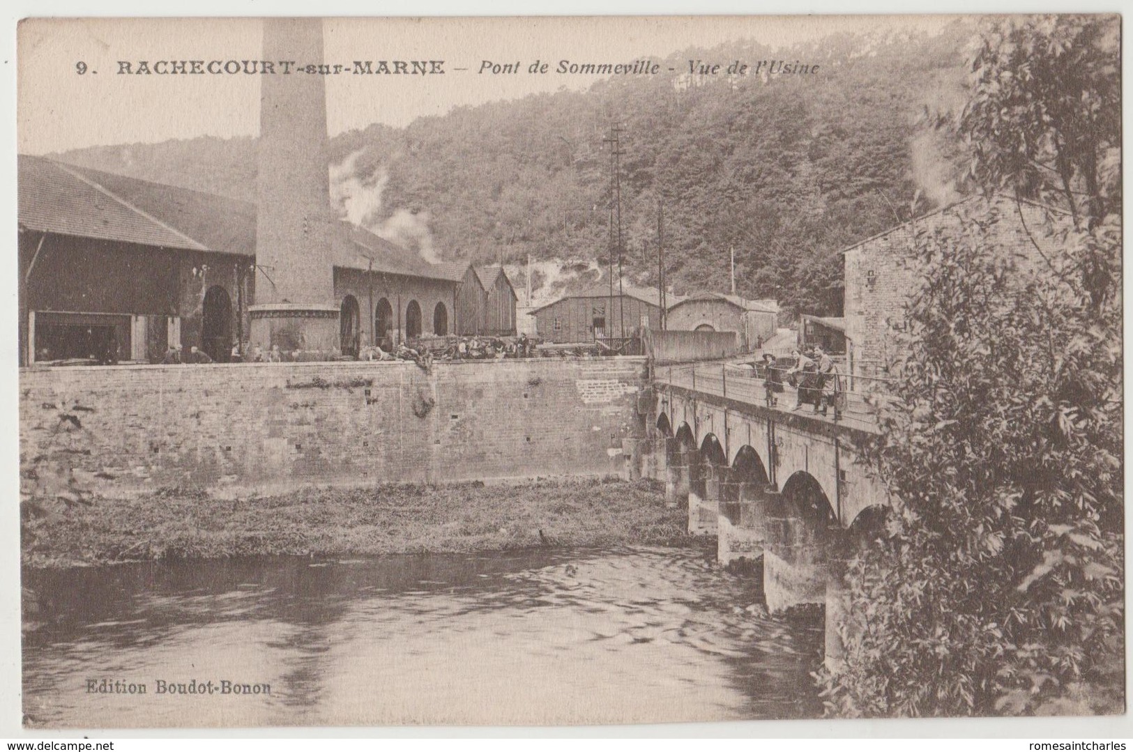 CPA 52 RACHECOURT SUR MARNE Pont De Sommeville - Vue De L' Usine - Autres & Non Classés