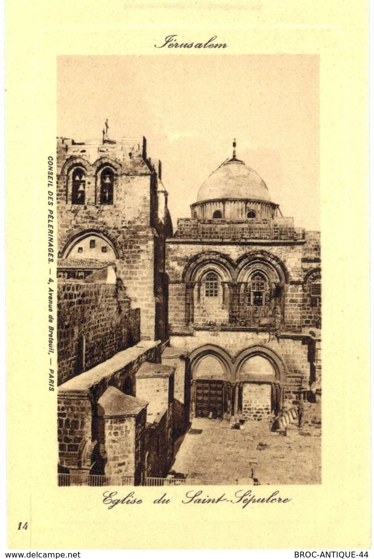 CPA N°21138 - LOT DE 9 CARTES DE JERUSALEM - EGLISE DU SAINT SEPULCRE - Palestina