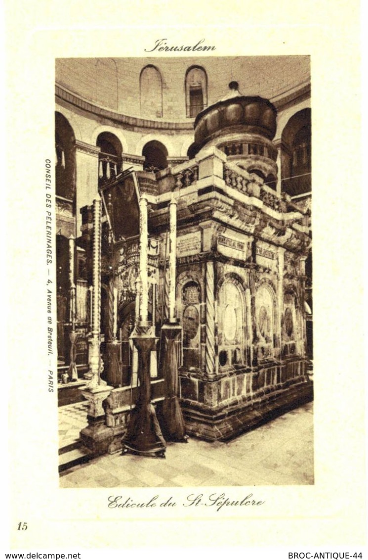 CPA N°21138 - LOT DE 9 CARTES DE JERUSALEM - EGLISE DU SAINT SEPULCRE