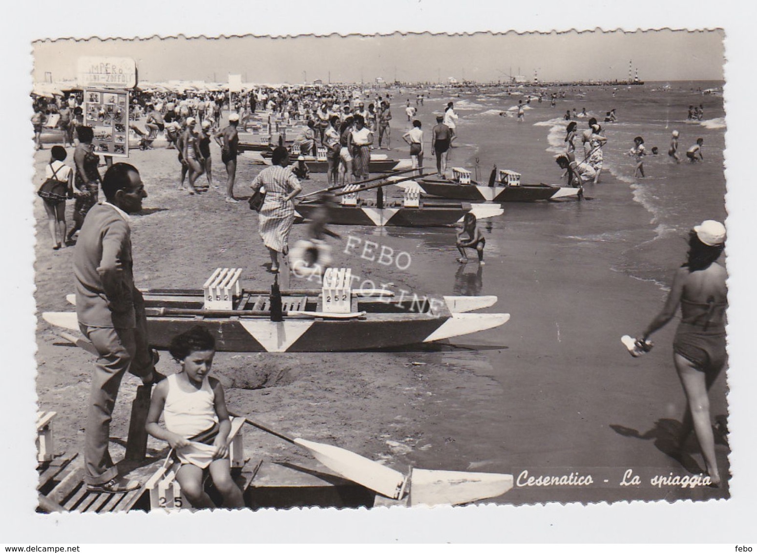 Cesenatico La Spiaggia Animata Viaggiata 1957 - Cesena