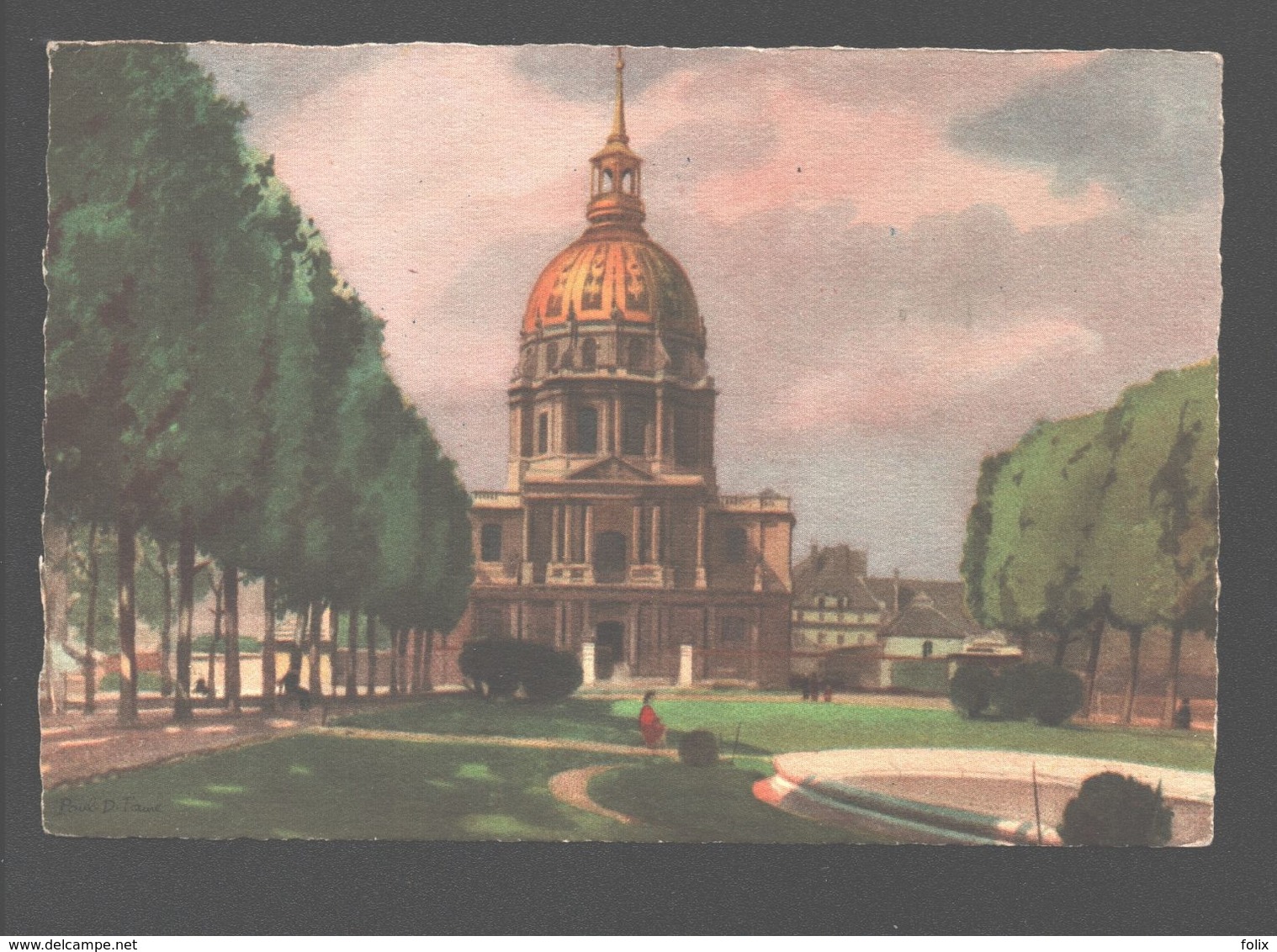 Paris - Hôtel Des Invalides - Collection De Luxe 'Heures Calmes De Paris' - 1948 - Oeuvre Paul David Faure - Andere Monumenten, Gebouwen