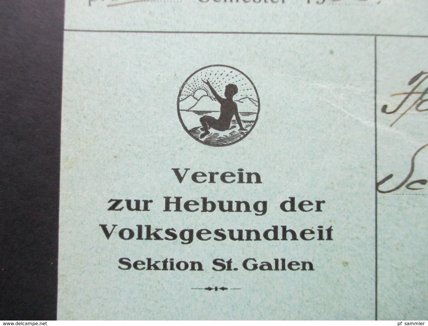 Schweiz 1935 Nachnahmekarte Mitgliederbeitrag. Verein Zur Hebung Der Volksgesundheit Sektion St. Gallen. - Cartas & Documentos