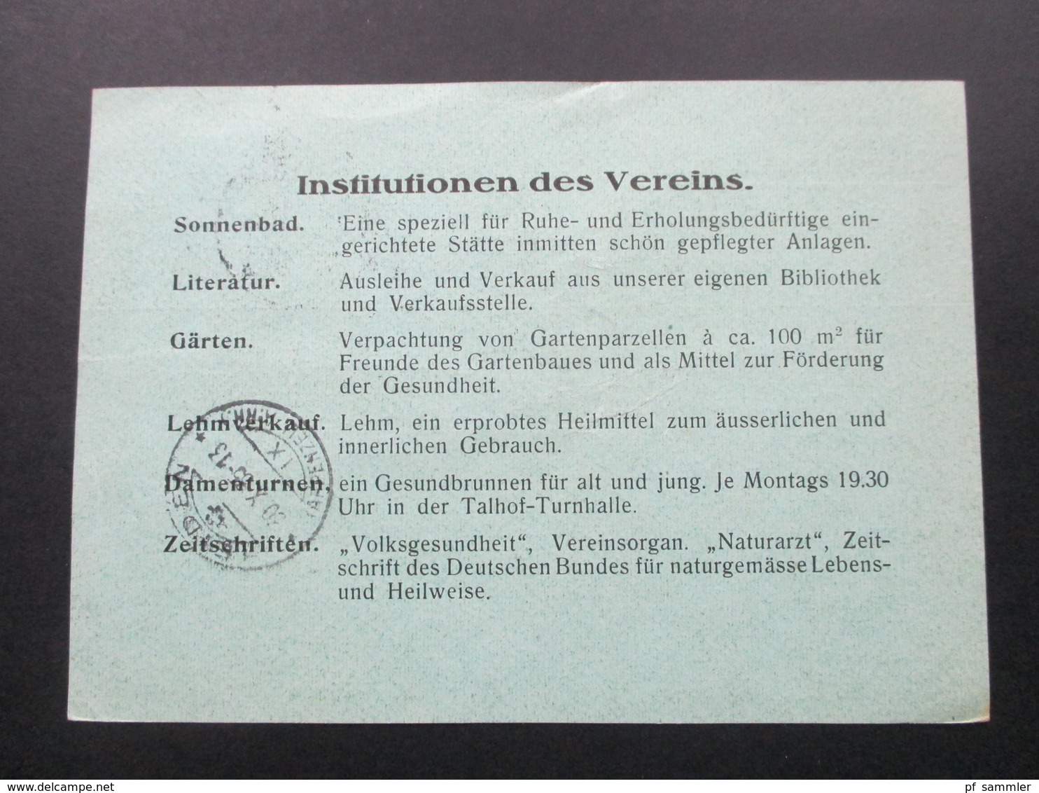 Schweiz 1935 Nachnahmekarte Mitgliederbeitrag. Verein Zur Hebung Der Volksgesundheit Sektion St. Gallen. - Cartas & Documentos