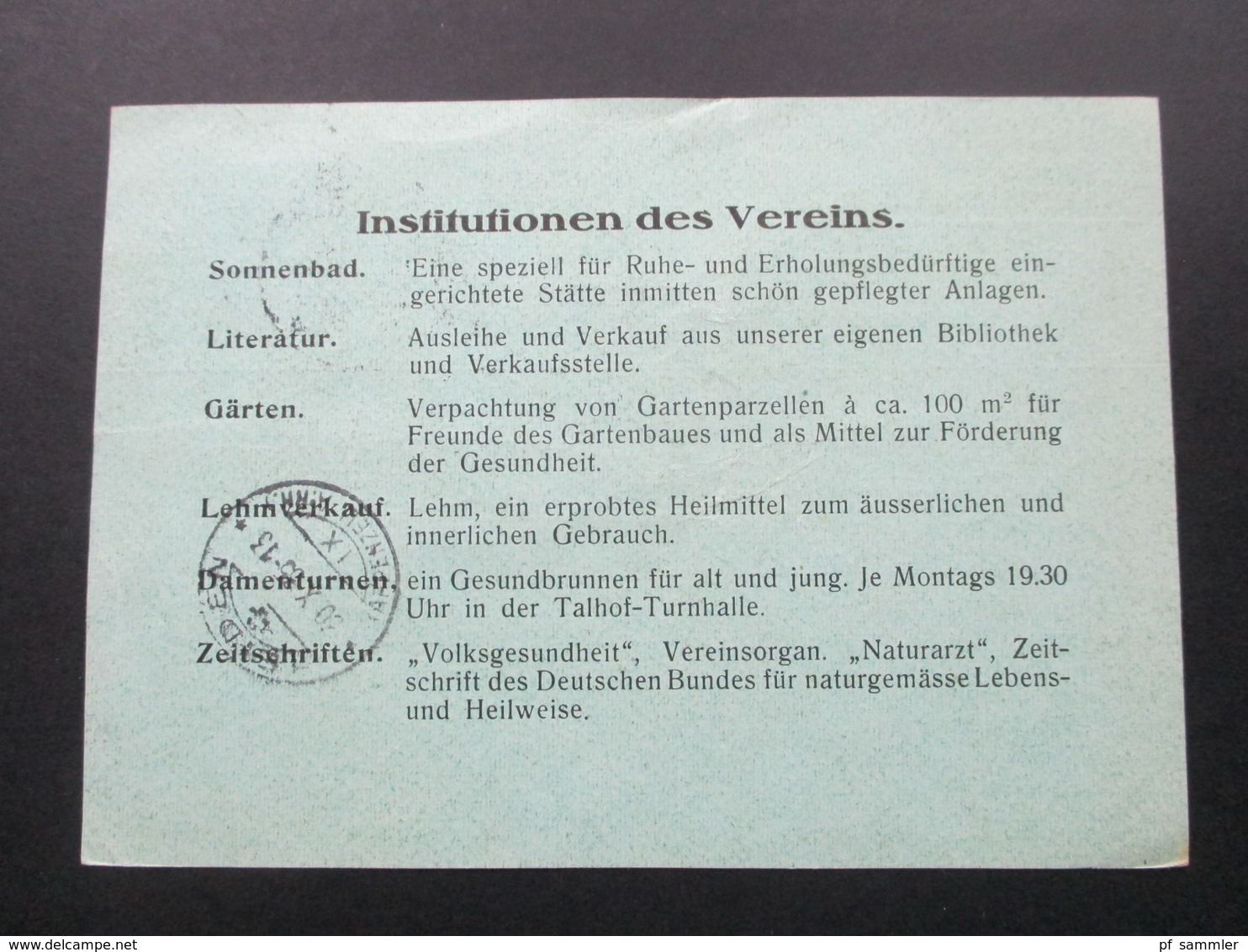 Schweiz 1935 Nachnahmekarte Mitgliederbeitrag. Verein Zur Hebung Der Volksgesundheit Sektion St. Gallen. - Briefe U. Dokumente