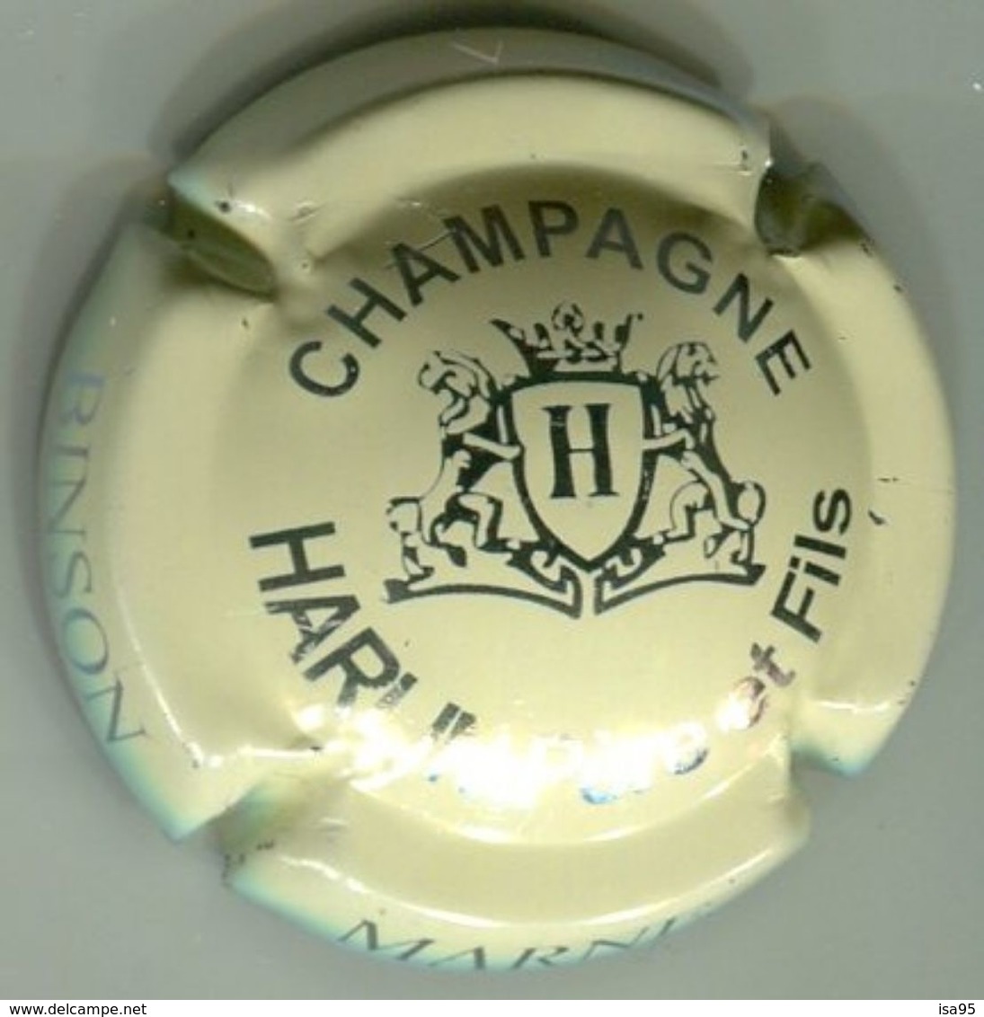 CAPSULE-CHAMPAGNE HARLIN Pére & Fils N°03 Crème & Métal - Autres & Non Classés