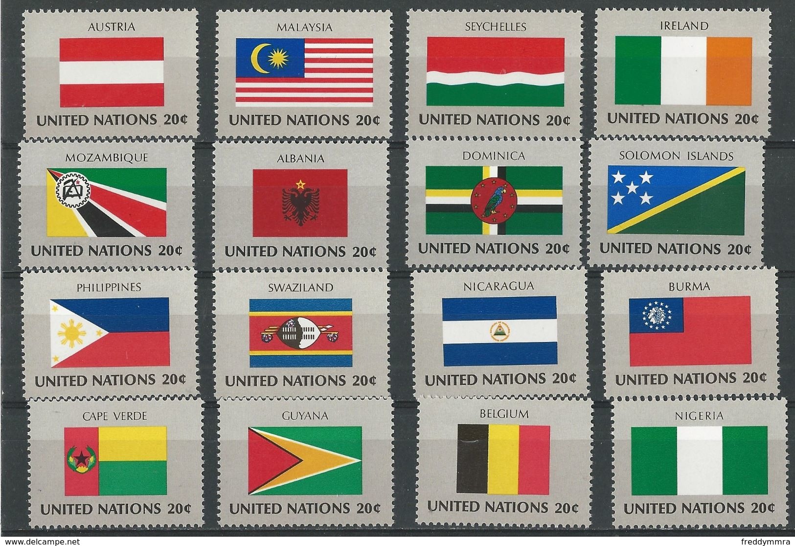 Nations Unies: 365/ 380 ** - Timbres
