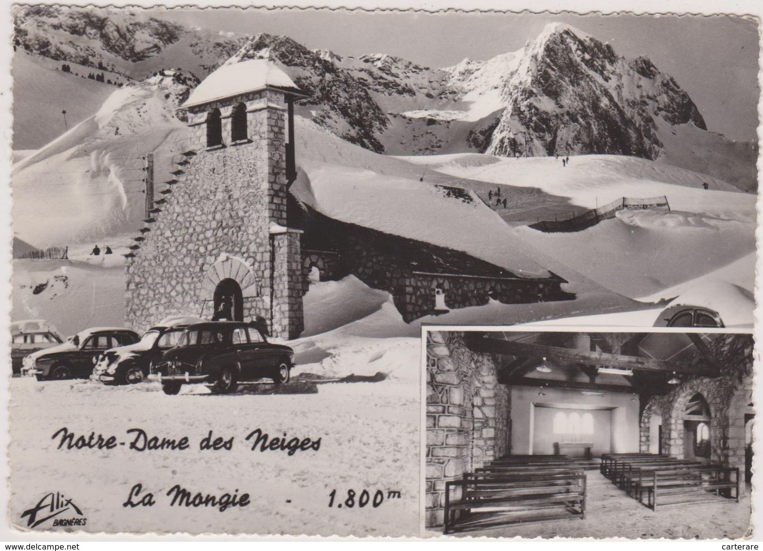 LA MONGIE,hautes Pyrénées,notre Dame Des Neiges,prés Campan,bagnère De Bigore,endroit Spirituel,moines,carte Photo - Campan