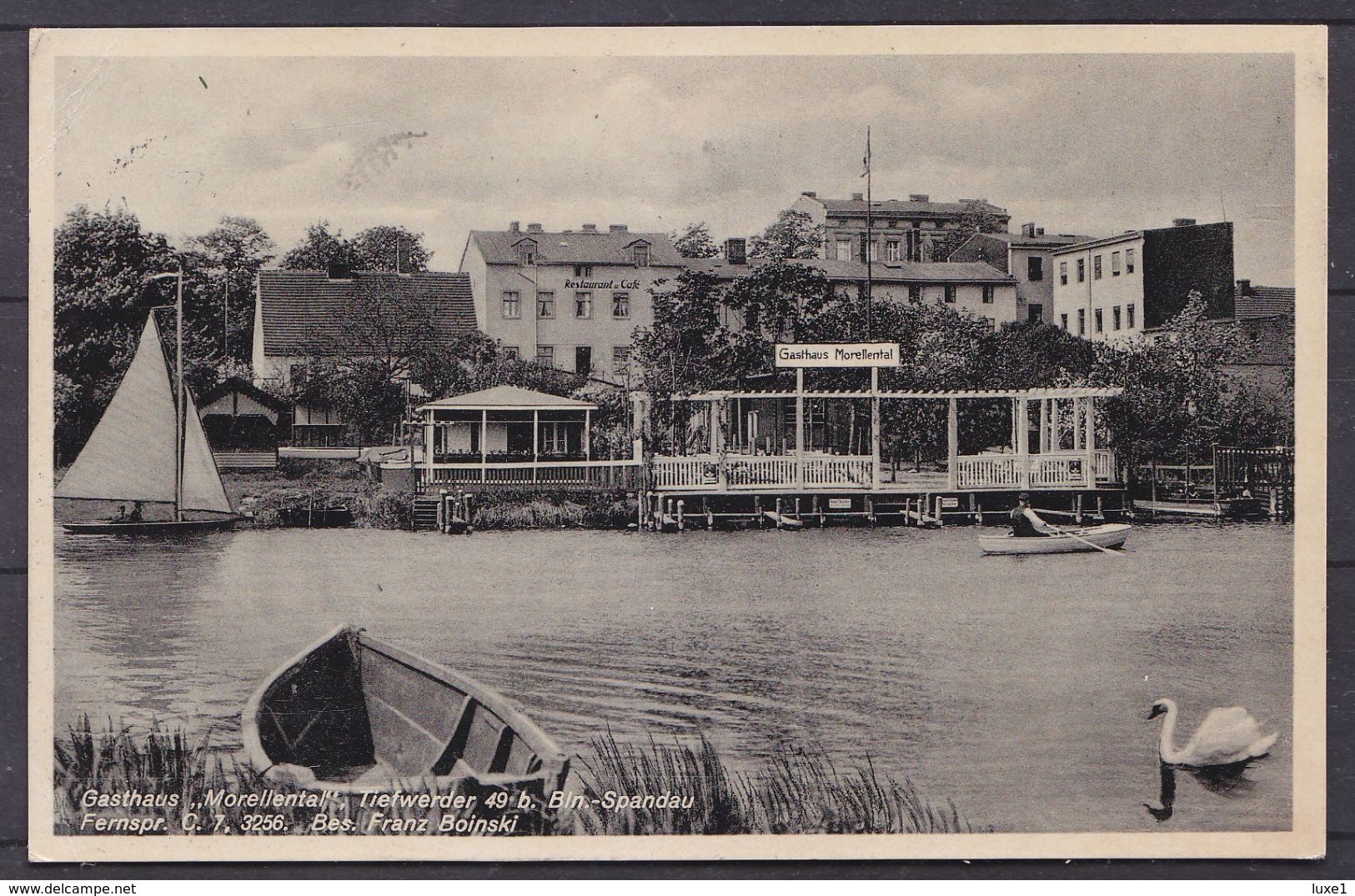 GERMANY ,  SPANDAU  GASTHAUS MORELLENTAL   ,  OLD  POSTCARD - Spandau