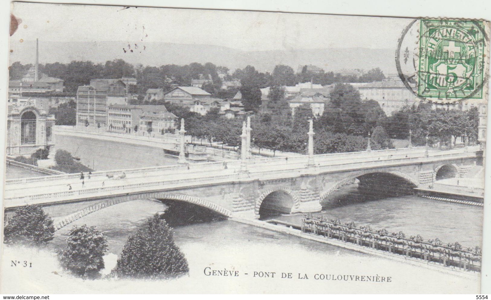 Suisse Geneve  Le Pont De La Goulouvreniere - Genève