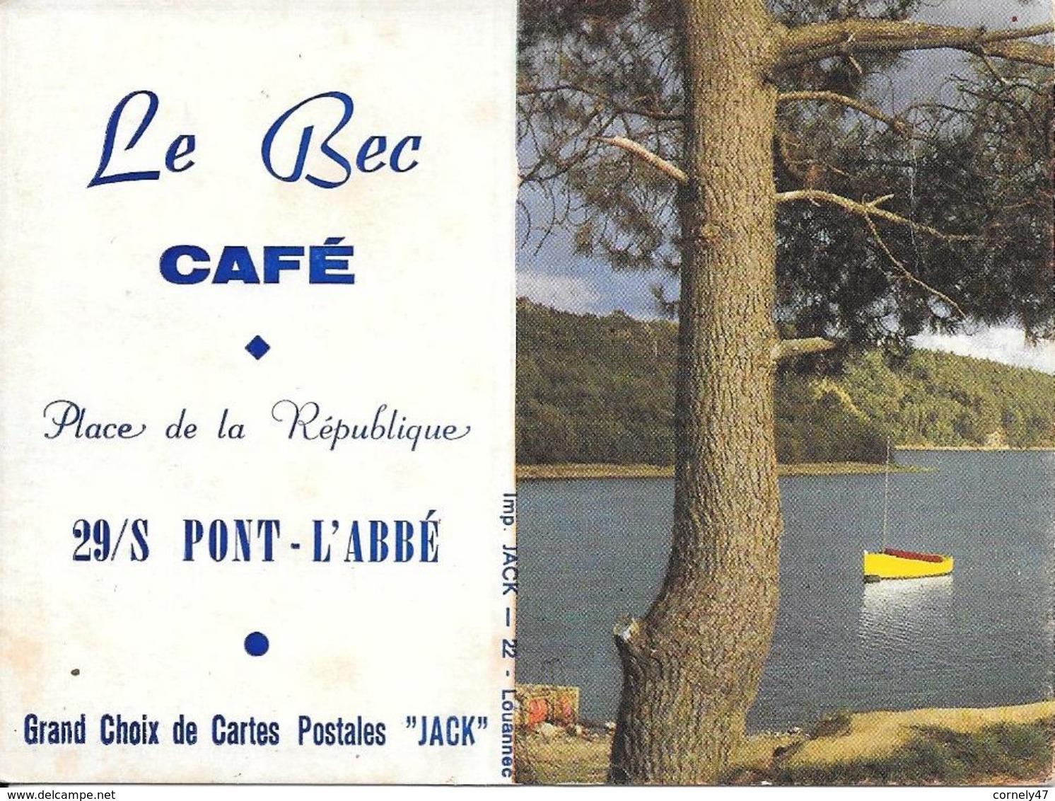 1970 Café Le Bec  Pont L'Abbé 29 - Petit Format : 1961-70