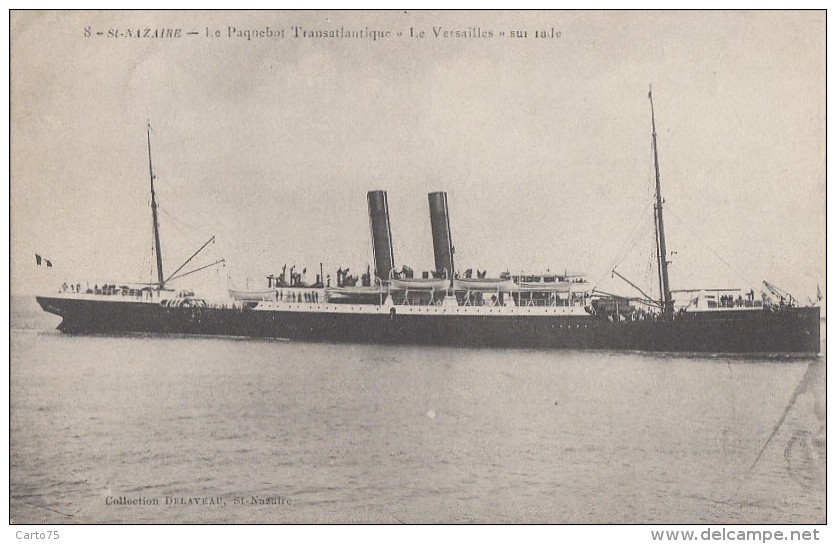 Bâteaux - Paquebot Transatlantique "Le Versailles" - Saint-Nazaire - 1908 - Paquebots