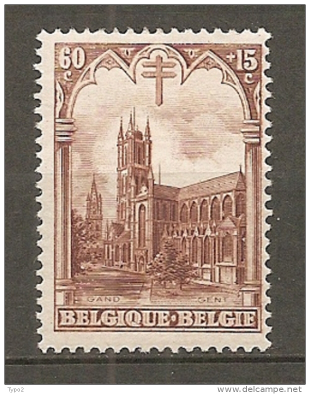 BELG - Yv. , COB N° 270  *  60c + 15c  Antituberculeux   Cote  0,75 Euro BE   2 Scans - Ongebruikt