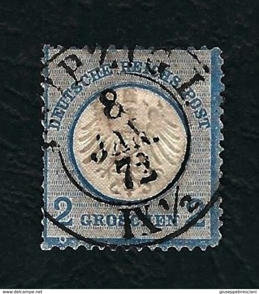 DEUTSCHES REICH 1872 - Aquila A Rilievo In Un Cerchio / Piccolo Scudo Sull'aquila - 2 G. Azzurro - Michel DR 5 - Usati