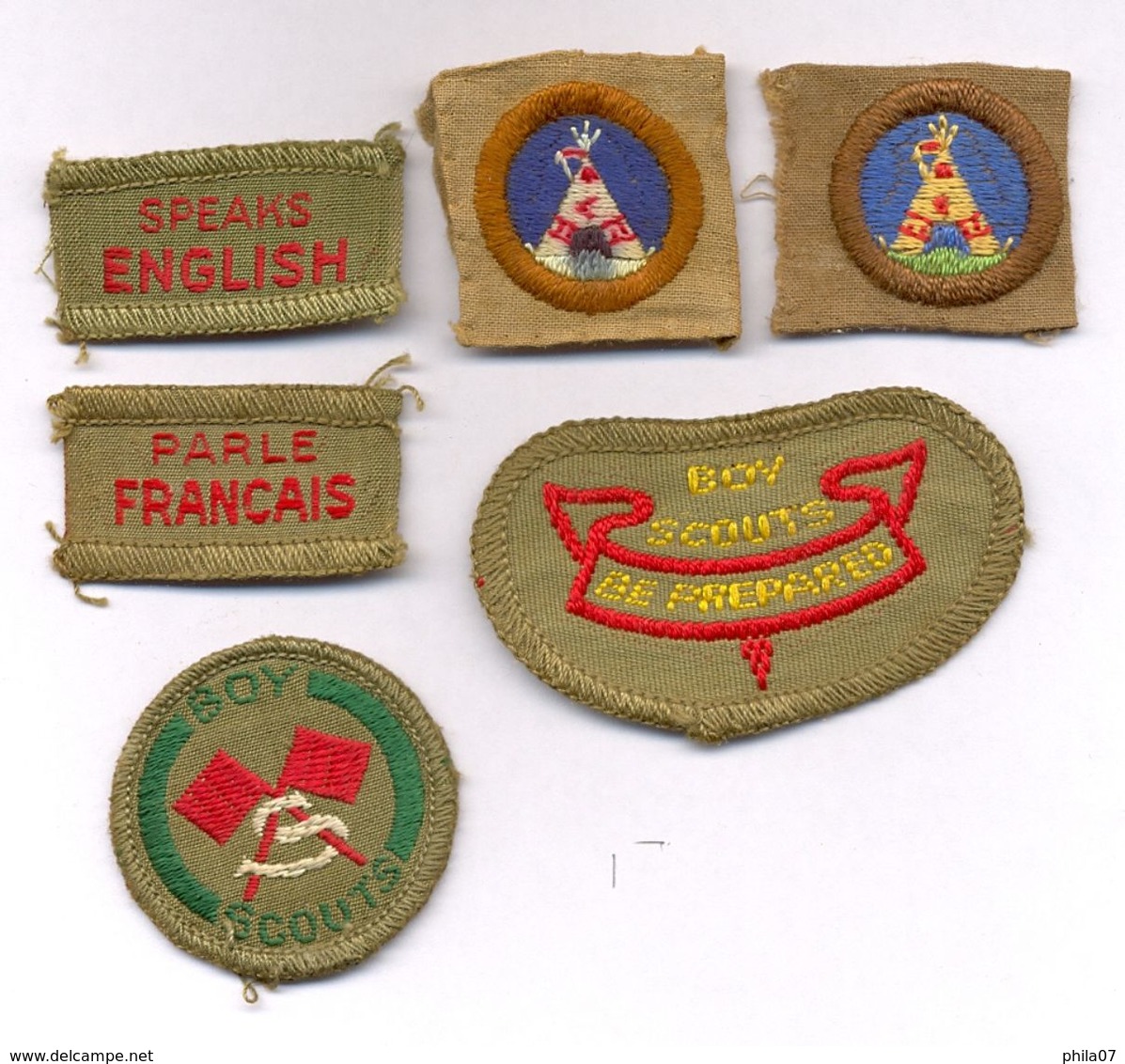 Various Boy Scouts Patches, All Original, Not Reproduction / 2 Scans - Movimiento Scout