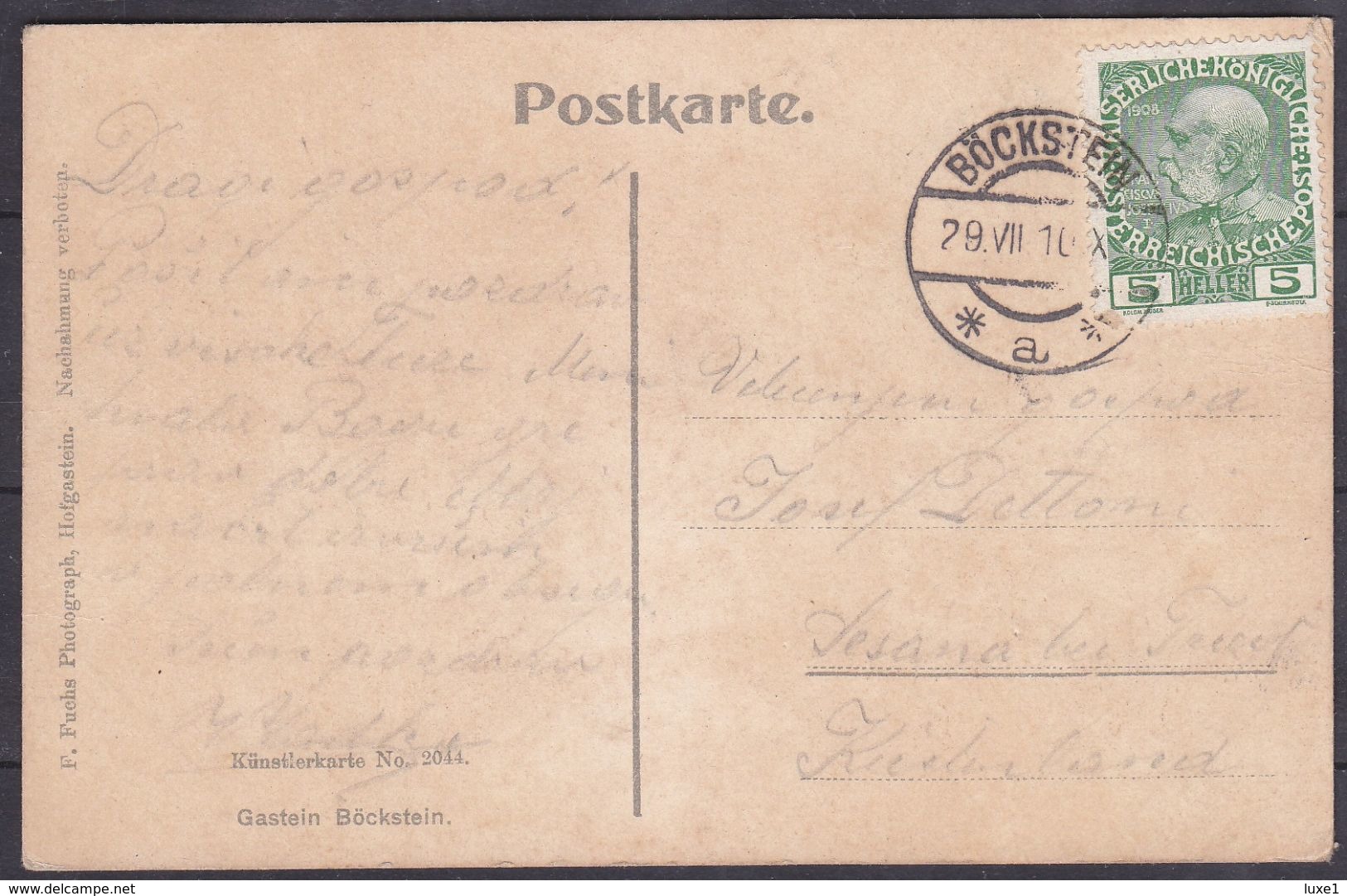 AUSTRIA , BOCKSTEIN    ,  OLD  POSTCARD - Bad Hofgastein