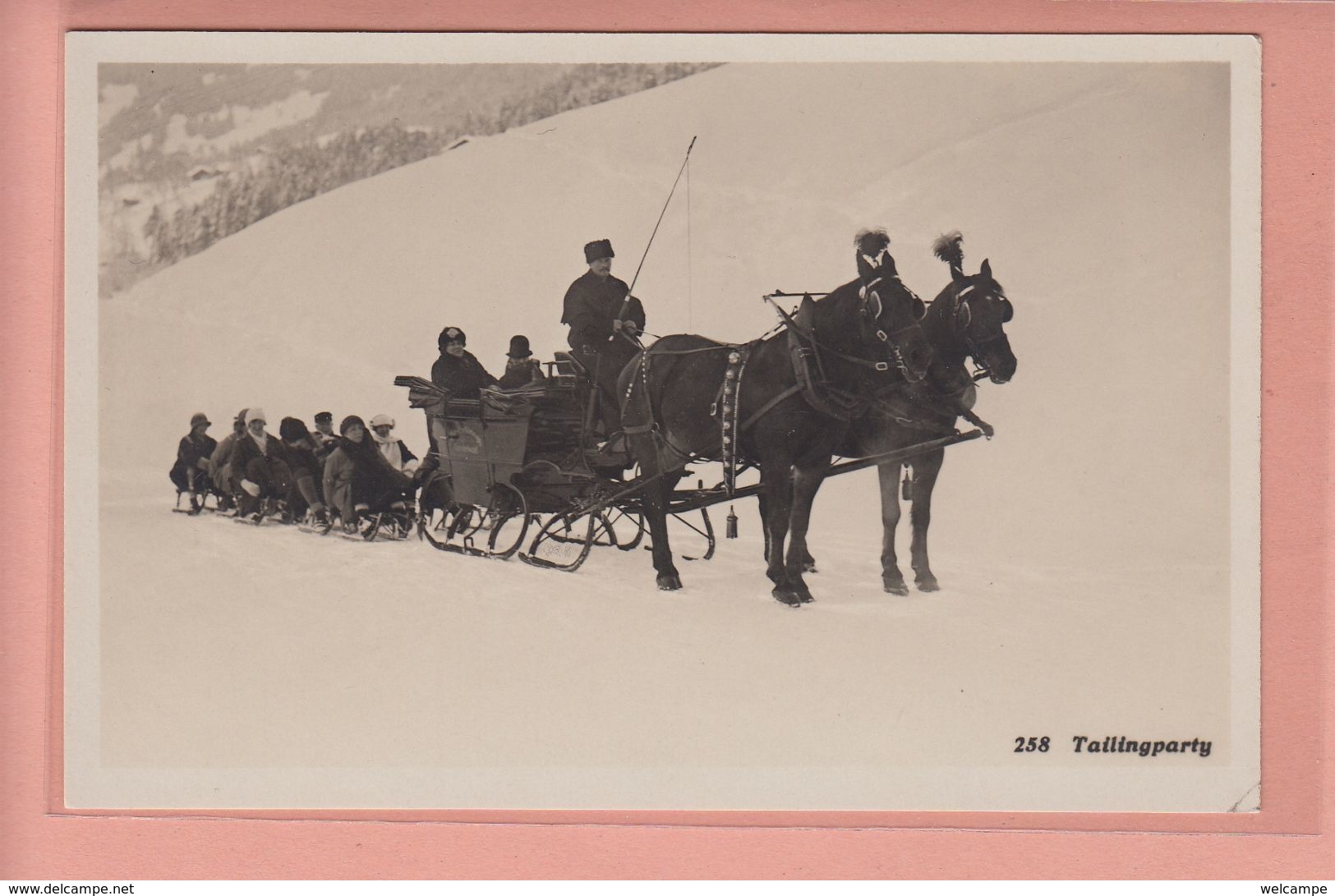 OUDE POSTKAART ZWITSERLAND - SCHWEIZ -   TAILINGPARTY - WINTERSPORT - VERLAG PHOTO-SUISSE/ GRINDELWALD - Grindelwald