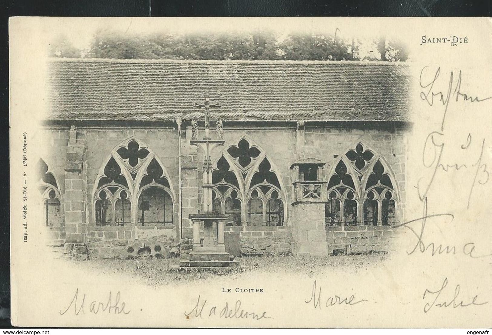 Carte-vue De Saint-Dié  : Le Cloître   écrite  03/08/1901 - Saint Die