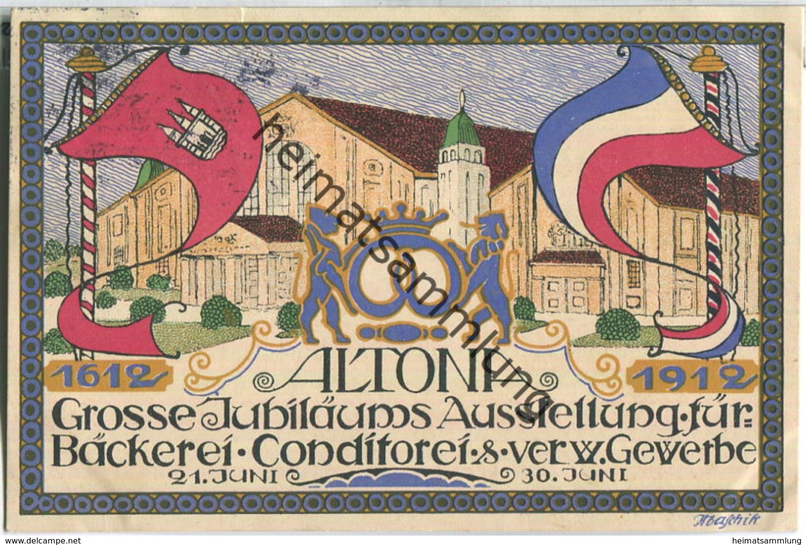 Altona - Ausstellung Für Bäckerei Conditorei & Verw. Gewerbe 1912 - Sig. Maschik - Verlag Langebartels & Jürgens Altona - Altona