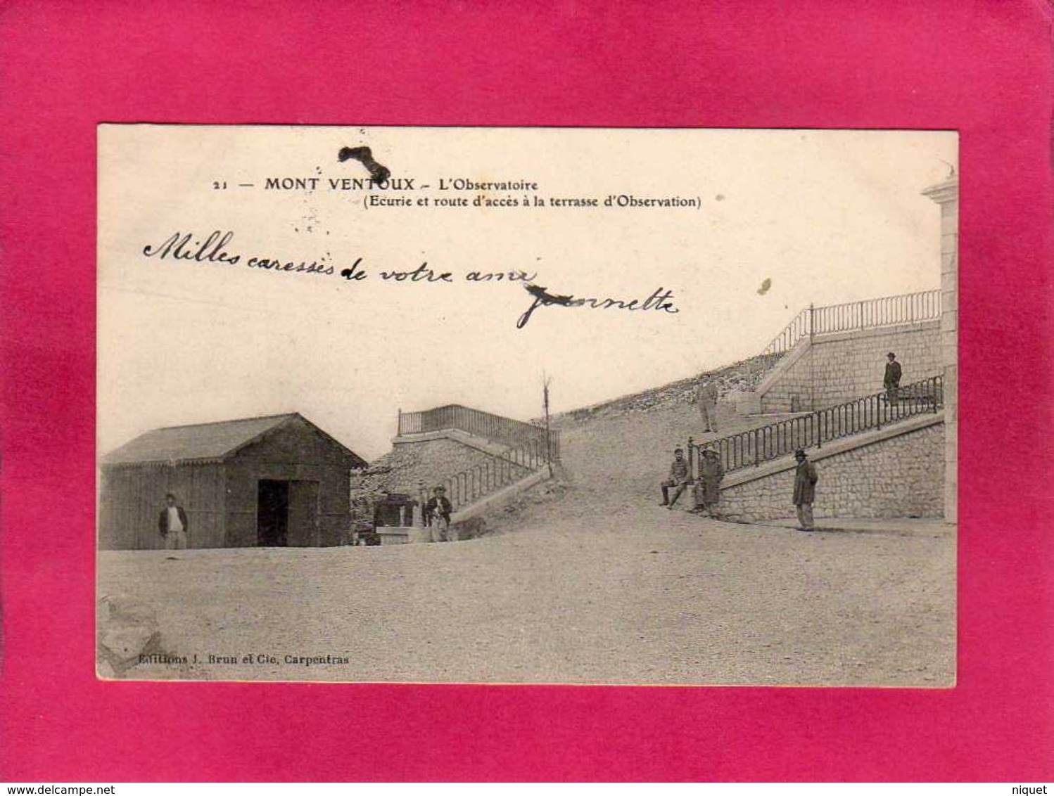 84 Vaucluse, Mont Ventoux, L'Observatoire, Ecurie Et Route D'Accés, 1904, (J. Brun) - Beaumes De Venise