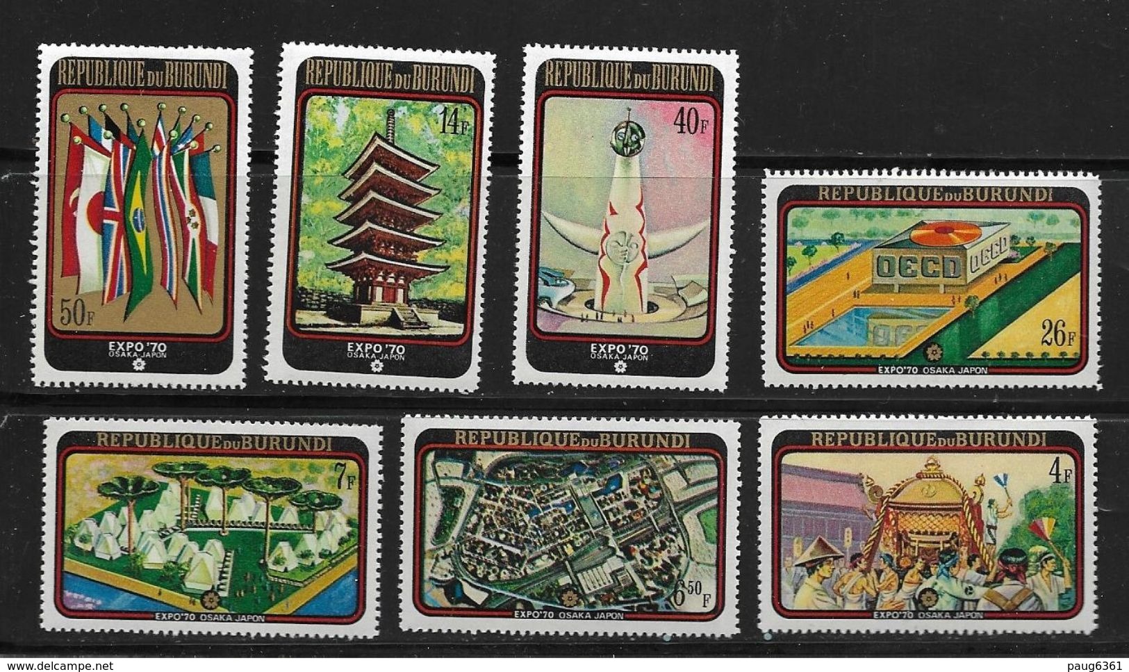 BURUNDI 1970 EXPO OSAKA  YVERT N°370/76  NEUF MNH** - Neufs