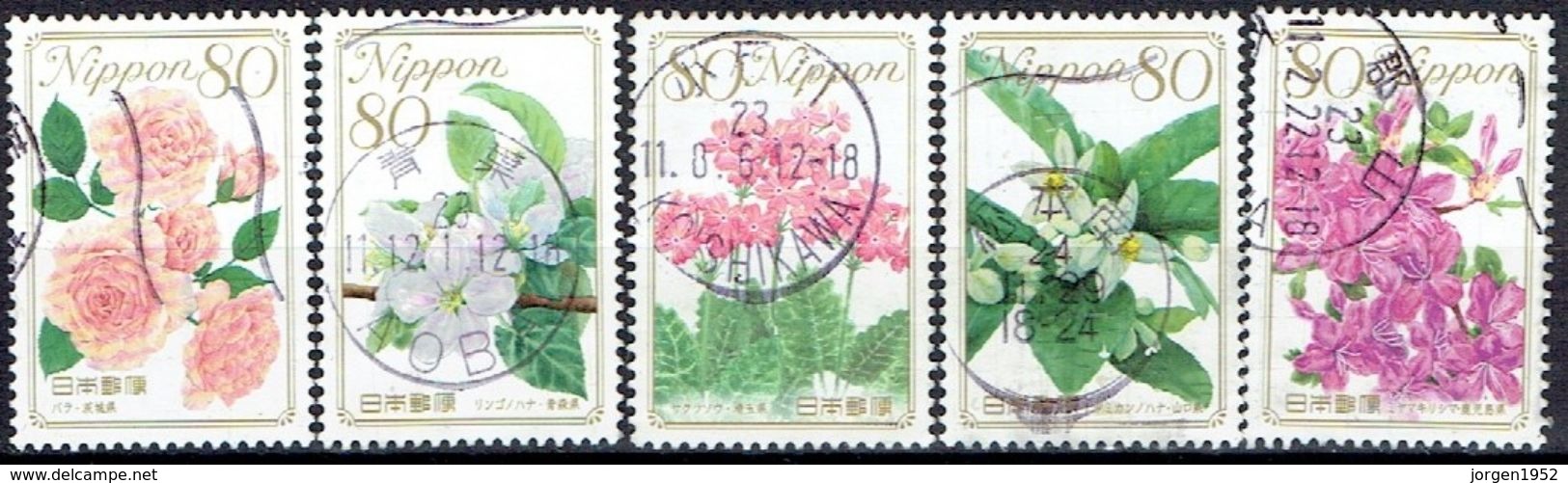 JAPAN # FROM 2011 STAMPWORLD 5578-82 - Oblitérés