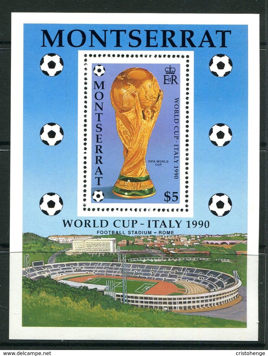Montserrat 1990 Football World Cup, Italy MS MNH (SG MS832) - Montserrat