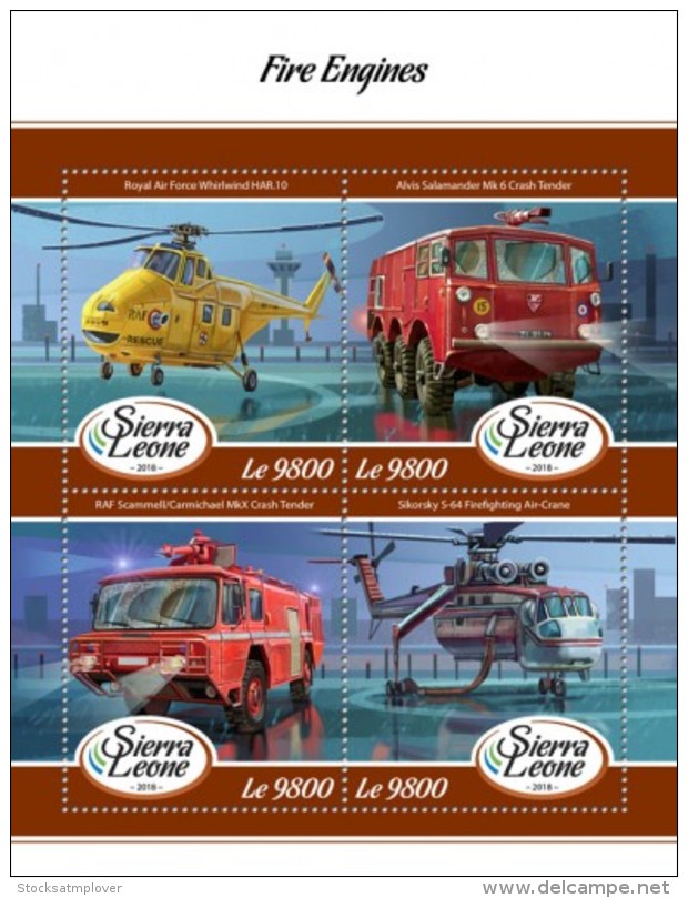 Sierra Leone  2018 Fire Engines S201802 - Sierra Leone (1961-...)