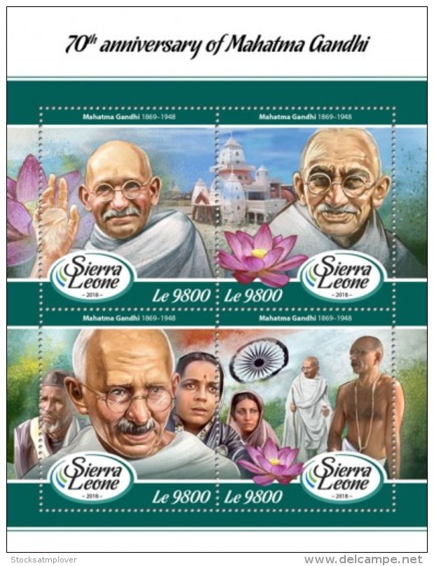 Sierra Leone  2018 Mahatma Gandhi S201802 - Sierra Leone (1961-...)