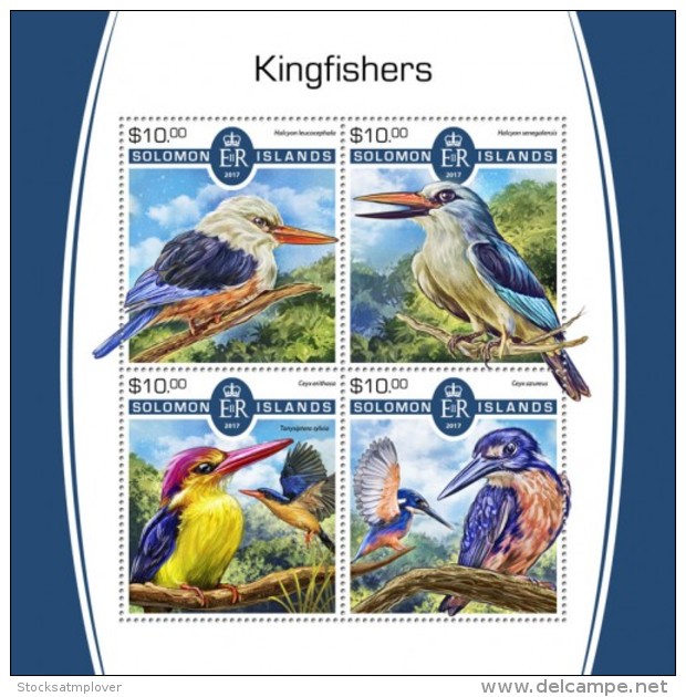 SOLOMON ISLANDS  2018 Birds Kingfishers S201802 - Solomon Islands (1978-...)