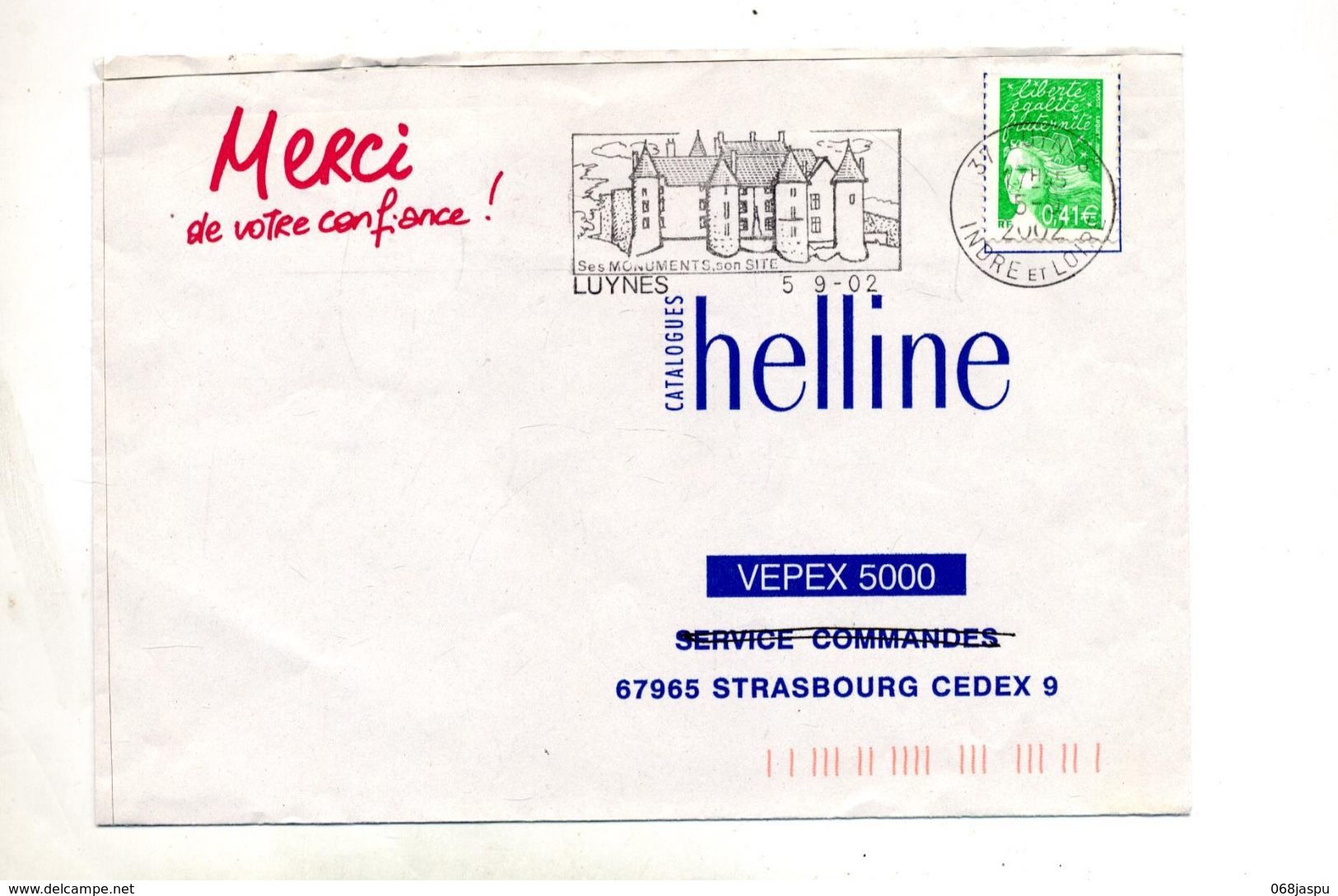 Lettre Flamme Luynes Chateau - Maschinenstempel (Werbestempel)