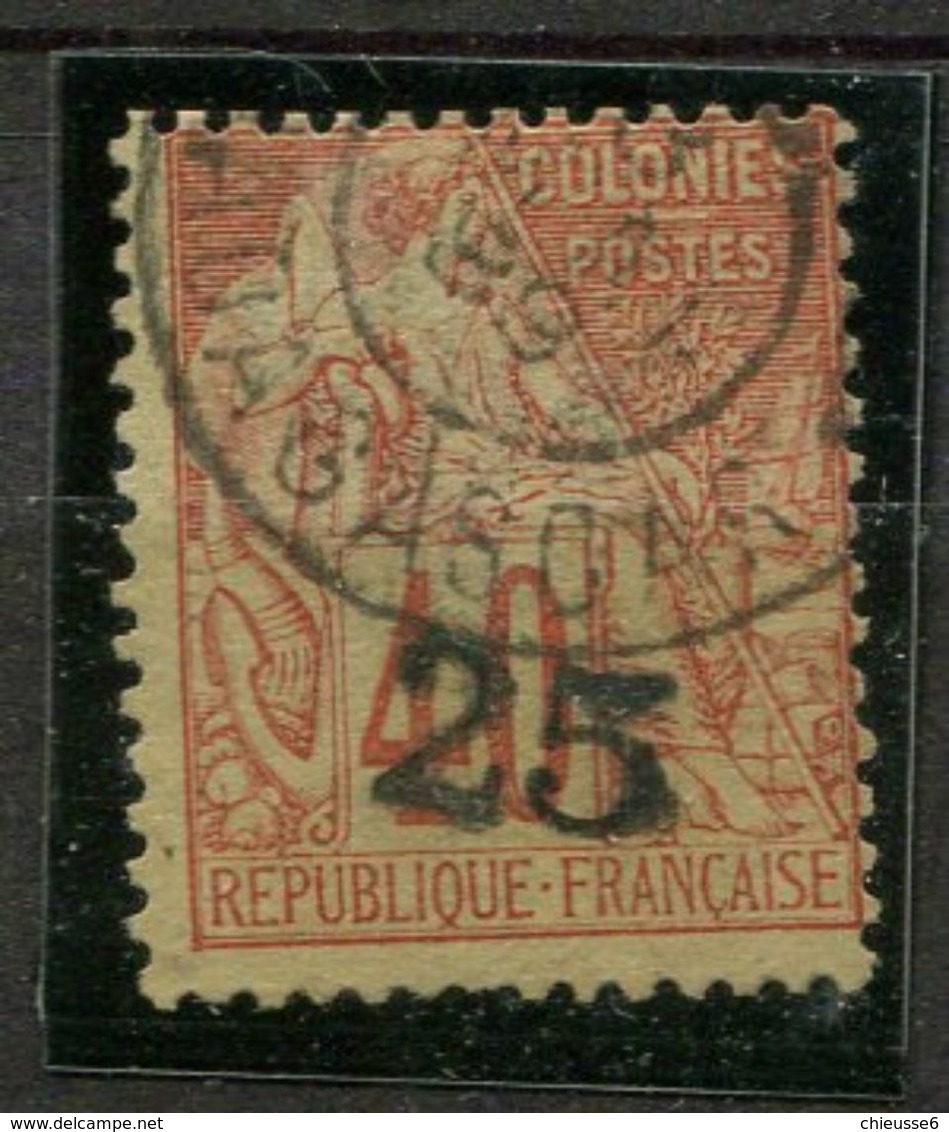 Madagascar Ob N° 3- 25 Sur 40c Rouge - Orange. - Used Stamps