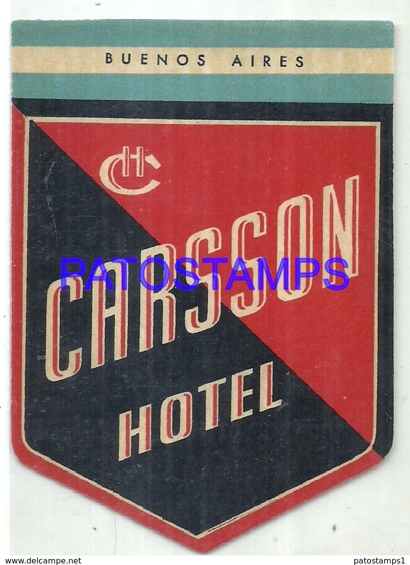 92051 ARGENTINA BUENOS AIRES CARSSON HOTEL LUGGAGE NO POSTAL POSTCARD - Hotelaufkleber