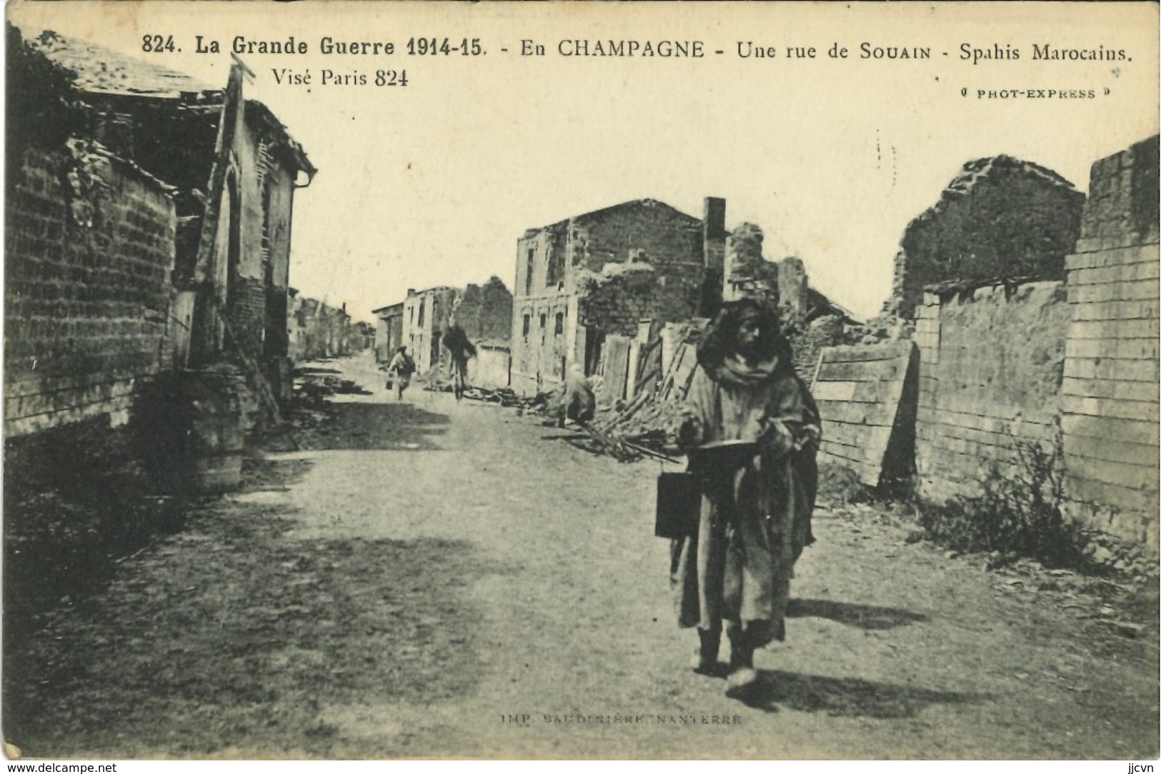 Champagne - La Grande Guerre - Lot De 2 CP - Spahis Marocains Et Goumiers Algériens (voir Scan) - Souain-Perthes-lès-Hurlus