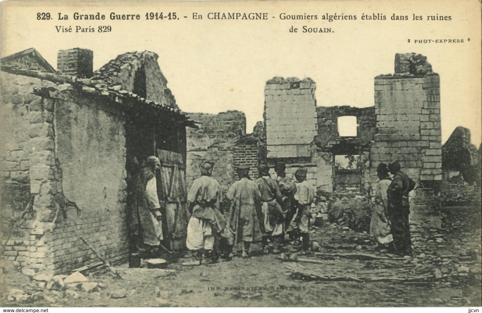 Champagne - La Grande Guerre - Lot De 2 CP - Spahis Marocains Et Goumiers Algériens (voir Scan) - Souain-Perthes-lès-Hurlus