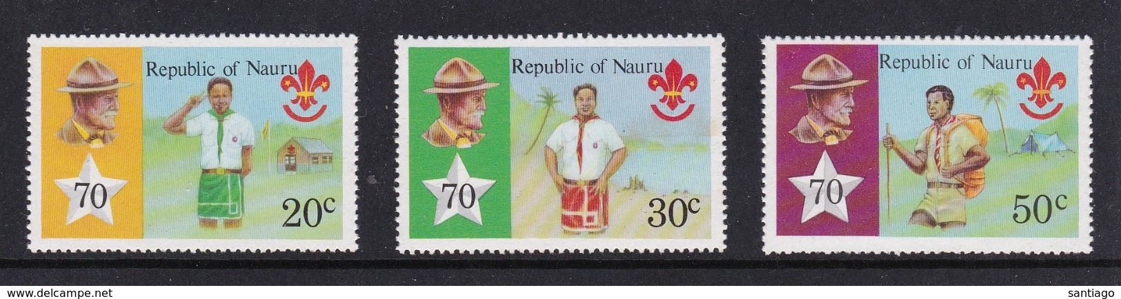 Nauru : Reeks 181 à 183  + Reeks 241 à246 / SCOUTISME : 70ste En 75ste Verjaardag ** - Nauru