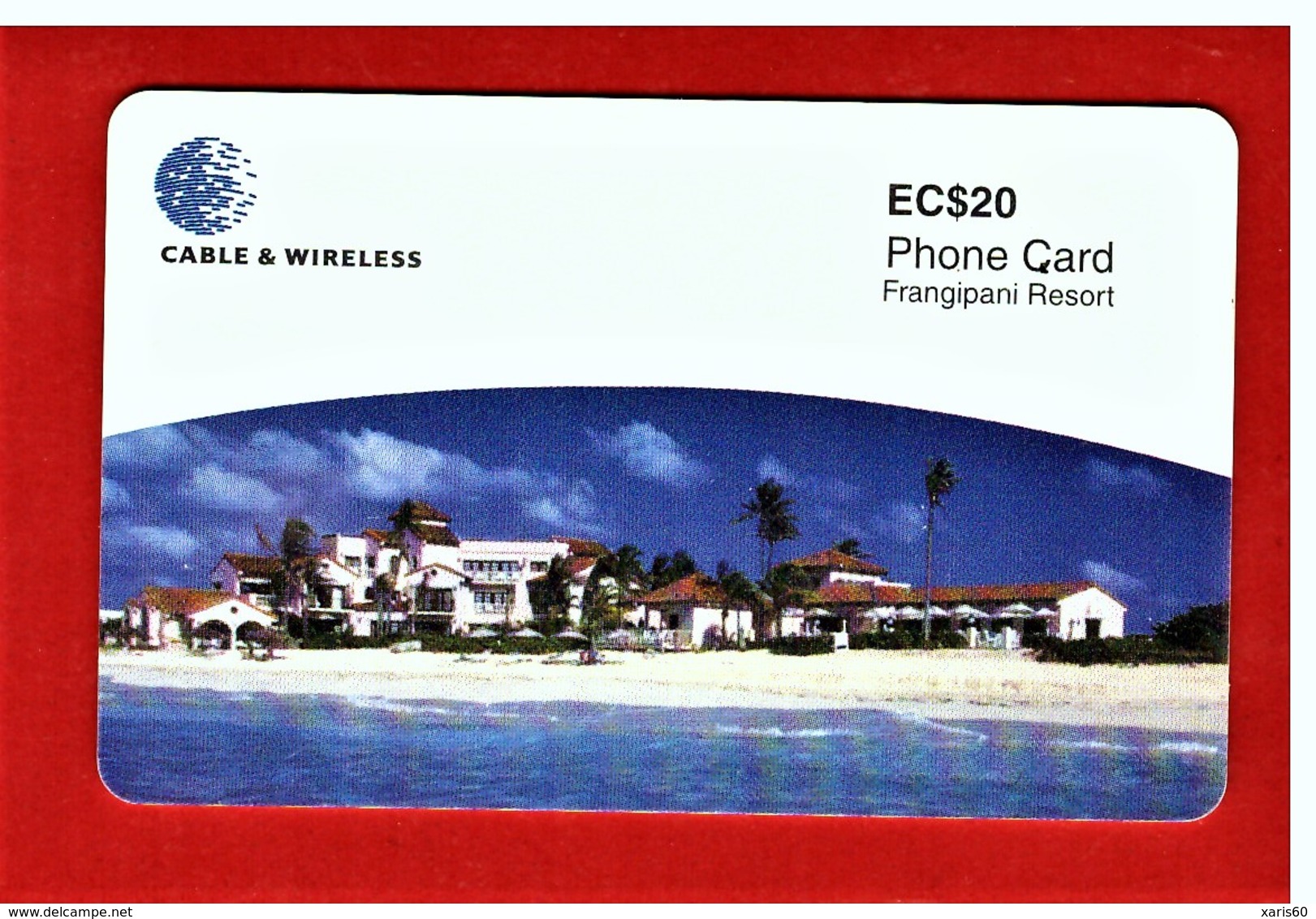 ANGUILLA: ANG-C2 2000 "Frangipani Resort" 2nd Chip Card. Used - Anguilla